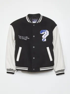 Giubbotto stile 'college' - NERO