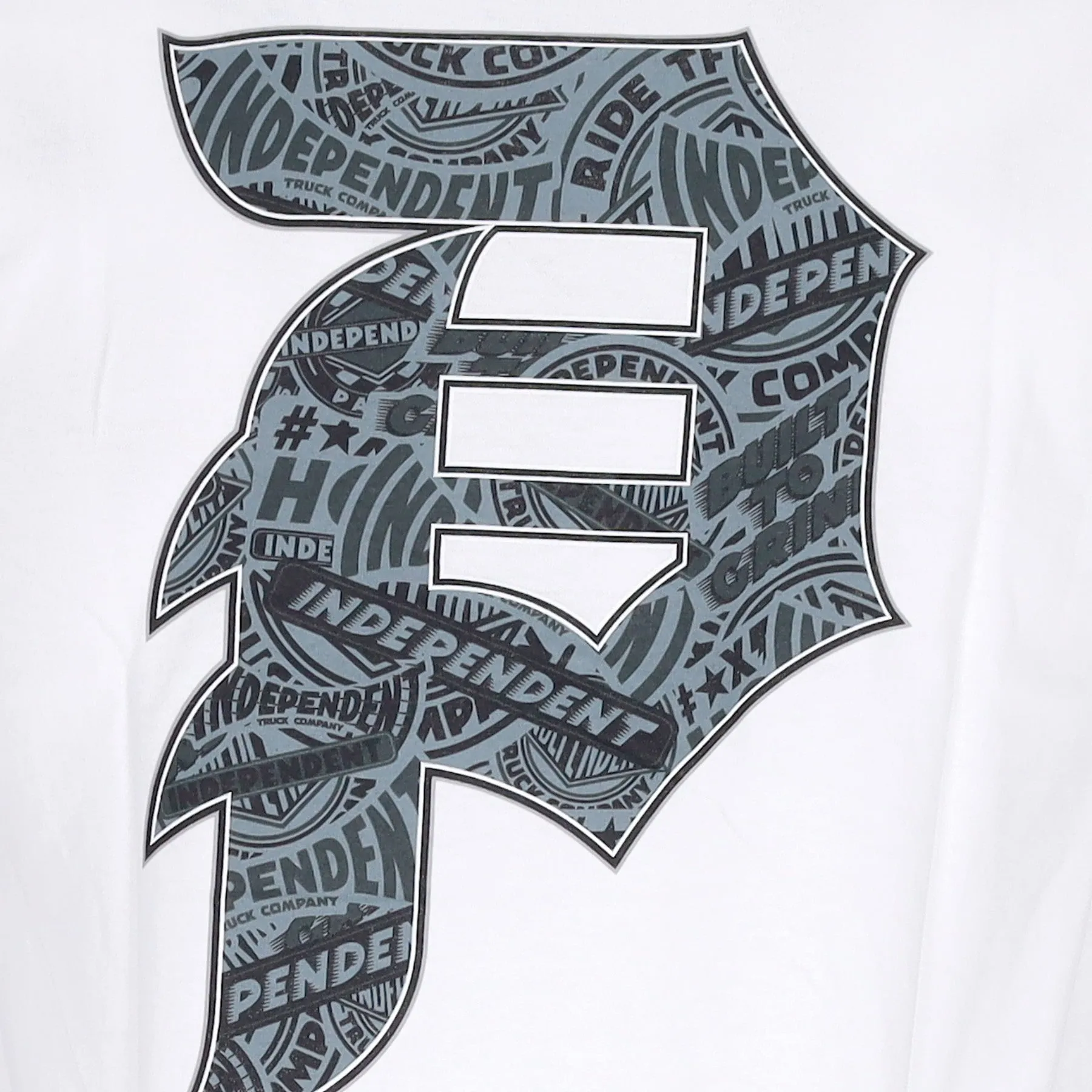Maglietta Uomo Stickers Dirty P Tee X Independent White