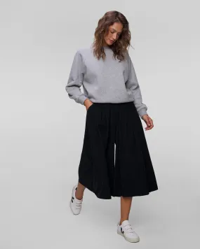 Pantaloni culotte neri in velluto a coste da donna Deha D12338-10009
