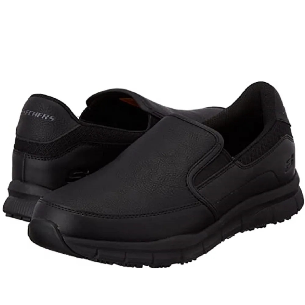 Scarpe da uomo SKECHERS art. 77157ECBLK slip on nero  confort/casual