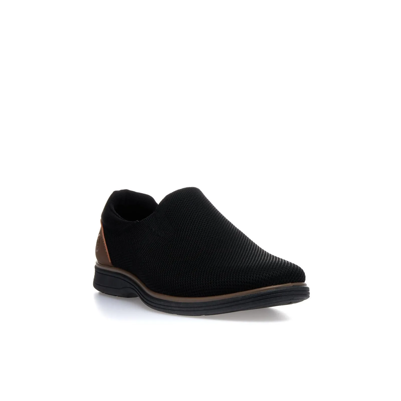 Slip-on nere in tessuto