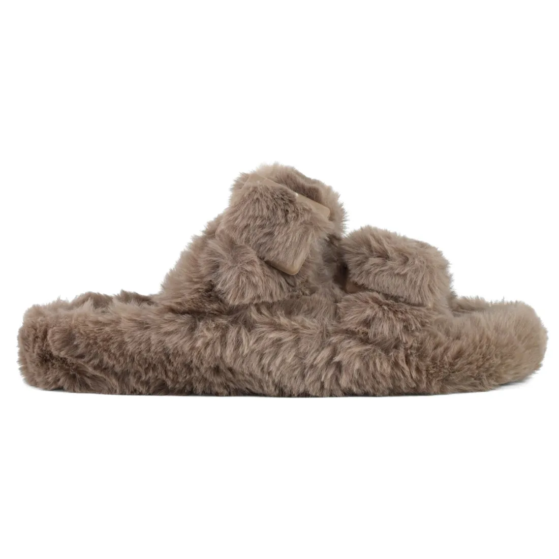 Slipper Colors Of California in pelo ecologico taupe